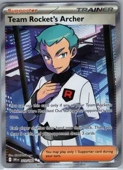 Team Rocket's Archer 223/182 SV10: Destined Rivals - Pokemon Card - NM - Image 1