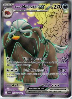 Arven's Mabosstiff ex 218/182 SV10: Destined Rivals - Pokemon Card - NM - Image 1
