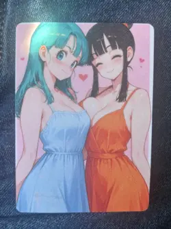 Goddess Story - Dragon Ball Z Bulma X Chi Chi Double Sided Waifu Trading Card - Image 1