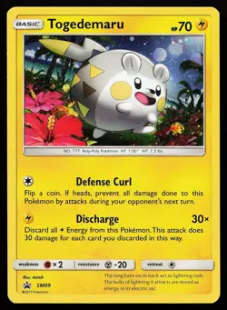 Togedemaru SM09 Holo Sun & Moon Base Set Pokemon Card - Image 1