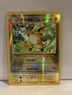 Pokemon TCG XY Evolutions Raichu Reverse Holo 36/108 Rare Card 2016 LP - Image 1