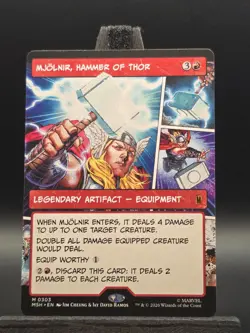 Mjolnir, Hammer of Thor (Borderless) Marvel Super Heroes NM MTG non-foil - Image 1