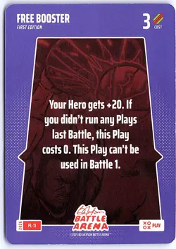 2026 Bo Jackson Battle Arena 1st Ed. Play Card SSP PL-11 FREE BOOSTER 🔥🔥 - Image 1