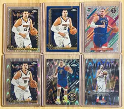 2025-26 Topps Chrome Nikola Jokic #25 Blue X-Fractor / RayWave Refractor Lot - Image 1