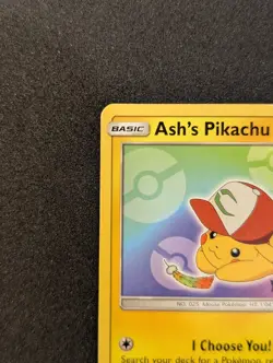 Ash's Pikachu SM108 Sun & Moon Promo - Pokemon Card - LP - Image 5