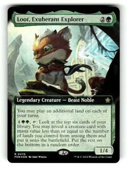 Loot, Exuberant Explorer (Extended Art) Foundations 470 NM FOIL - Image 1