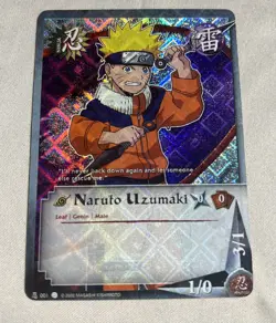 2002 Naruto CCG Naruto Uzumaki 001 English - Diamond Rookie Card! 10 worthy - Image 1