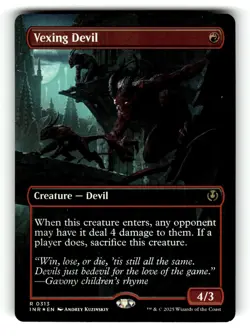 Vexing Devil (Borderless) Innistrad Remastered 313 NM FOIL - Image 1