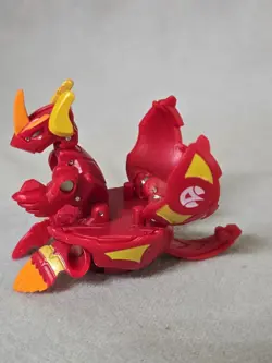Bakugan Helix Dragonoid Pyrus Red 740G Battle Brawlers Figure Only No Card - Image 2