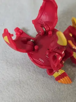 Bakugan Helix Dragonoid Pyrus Red 740G Battle Brawlers Figure Only No Card - Image 3