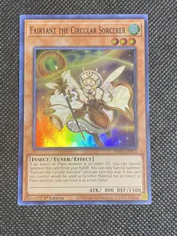 YuGiOh! - Fairyant the Circular Sorcerer PHHY-EN025 Super Rare 1st Edition NM - Image 1