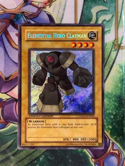 YUGIOH • ELEMENTAL HERO CLAYMAN • SECRET RARE • EHC2-EN002 • LIMITED ED • NM - Image 1