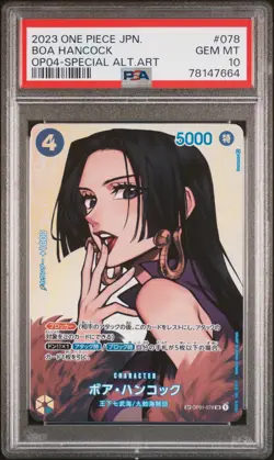 2023 One Piece OP04 JPN Special Alternate Art #078 Boa Hancock PSA 10 GEM MINT - Image 1