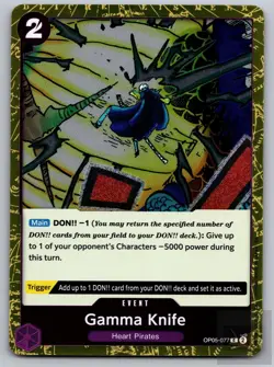 Gamma Knife (Pirate Foil) OP05-077 Premium Booster -The Best- Vol. 2 One Piece - Image 1