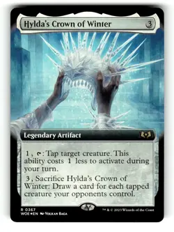 Hylda's Crown of Winter (Extended Art) Wilds of Eldraine 367 NM FOIL - Image 1