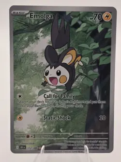 POKEMON EMOLGA 112/086 ILLUSTRATION RARE BLACK BOLT NM - Image 1
