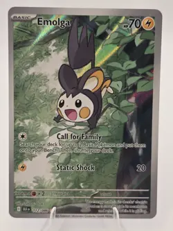 POKEMON EMOLGA 112/086 ILLUSTRATION RARE BLACK BOLT NM - Image 3