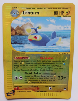 Lanturn Pokemon Card Reverse Holo 21/147 Aquapolis Set Vintage Rare LP - Image 1