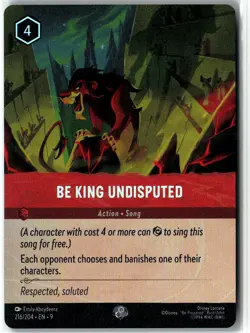 Disney Lorcana TCG Be King Undisputed 216/204 Epic Foil Fabled - Image 1