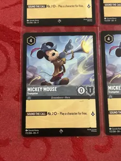 4x Disney Lorcana: Fabled - Mickey Mouse - Trumpeter - 172/204 x4 - Image 4