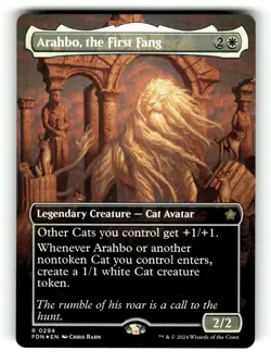 Arahbo, the First Fang (Borderless) Foundations 294 NM FOIL - Image 1