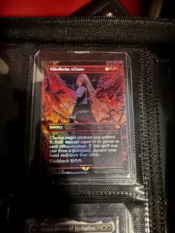 Nibelheim Aflame Borderless Foil Card Final Fantasy Magic the Gathering - Image 1
