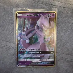 Pokemon Mewtwo GX Holo Ultra Rare TCG Card Hidden Fates 31/68 NM - Image 1