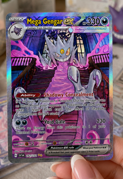 Custom made ~~ Mega Gengar EX Shiny Holo Pokemon Card Collectible Gift/Display - Image 1