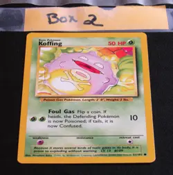 KOFFING- 51/102 Pokemon Card - Unlimited Edition -4th print 1999/2000- NM - Image 1