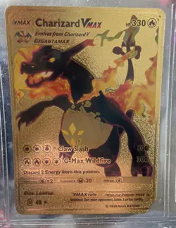 Charizard VMAX Gold Foil Textured Collectible Trading Card Pokemon 330 - Image 1