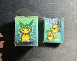 Rayquaza Poncho Pikachu Deck Box Card Sleeves Japanese Pokemon Center Exclusive - Image 1