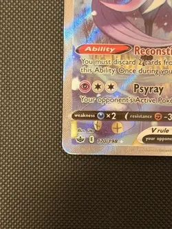 Galarian Articuno V (Alternate Full Art) 170/198 Chilling Reign Pokemon Card NM - Image 3