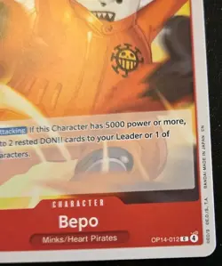 Bepo OP14-012 Common The Azure Sea's Seven One Piece Card Game - Image 5