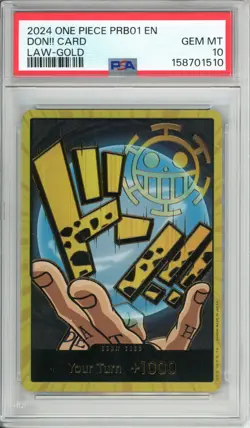 One Piece Graded: Don!! Card Law Gold PRB01 (2024) PSA 10 - Image 1