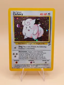 Clefairy Base Set 2 Holo Rare No. 6/130 Pokemon Card - 2000 - Image 1