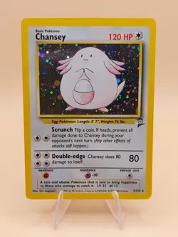 Chansey Base Set 2 Holo Rare No. 3/130 Pokemon Card - 2000 - Image 1