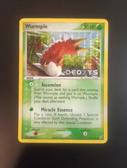 Wurmple 82/107 Pokemon TCG Card EX Deoxys Stamped Reverse Holo Rare MP - Image 5