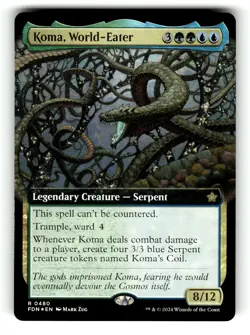 Koma, World-Eater (Extended Art) Foundations 480 NM FOIL - Image 1