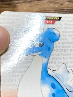 Pokemon Carddass Card Lapras No.131 Bandai Pocket Monsters Red ver. 1996 - Image 4
