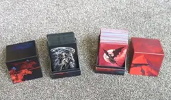 Ultimate Guard Deck Box Lot 2 w/ Card Sleeves MTG Pokemon Storage Case Red Black - Image 2