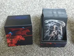 Ultimate Guard Deck Box Lot 2 w/ Card Sleeves MTG Pokemon Storage Case Red Black - Image 3
