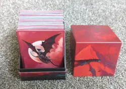 Ultimate Guard Deck Box Lot 2 w/ Card Sleeves MTG Pokemon Storage Case Red Black - Image 4