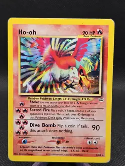 Ho-Oh 7/64 Neo Revelation Unlimited Holo Rare 2000 Pokemon Card - Image 1