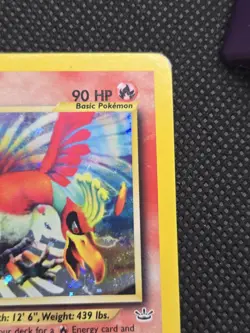 Ho-Oh 7/64 Neo Revelation Unlimited Holo Rare 2000 Pokemon Card - Image 3
