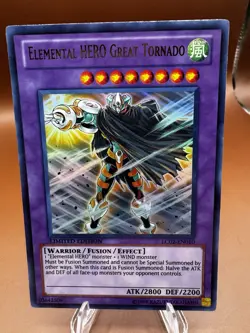 Yugioh Elemental HERO Great Tornado LC02-EN010 Ultra Rare Limited Edition NM - Image 1
