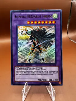 Yugioh Elemental HERO Great Tornado LC02-EN010 Ultra Rare Limited Edition NM - Image 3