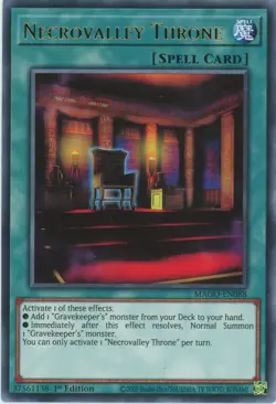 Yugioh Necrovalley Throne MAGO-EN088 Rare 1st Edition NM x3 Play Set - Image 1