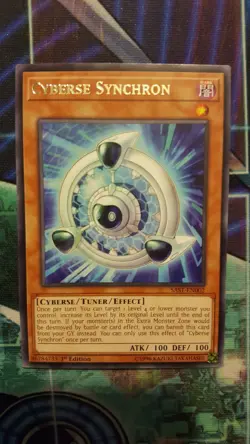 Yu-Gi-Oh! - Cyberse Synchron (SAST-EN002) - Savage Strike Rare 1st ed NM - Image 4