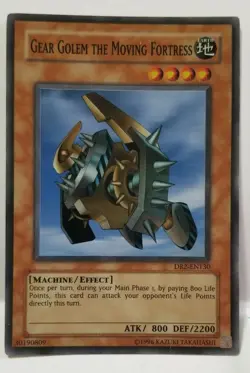 YUGIOH GEAR GOLEM THE MOVING FORTRESS DR2-EN130 SUPER LIGHT PLAYED - Image 1