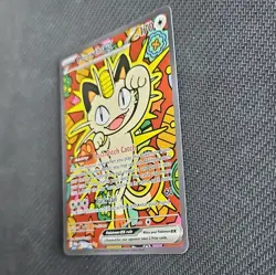 Pokemon Meowth ex 121/088 Special Illustration Rare SIR Perfect Order - Image 3